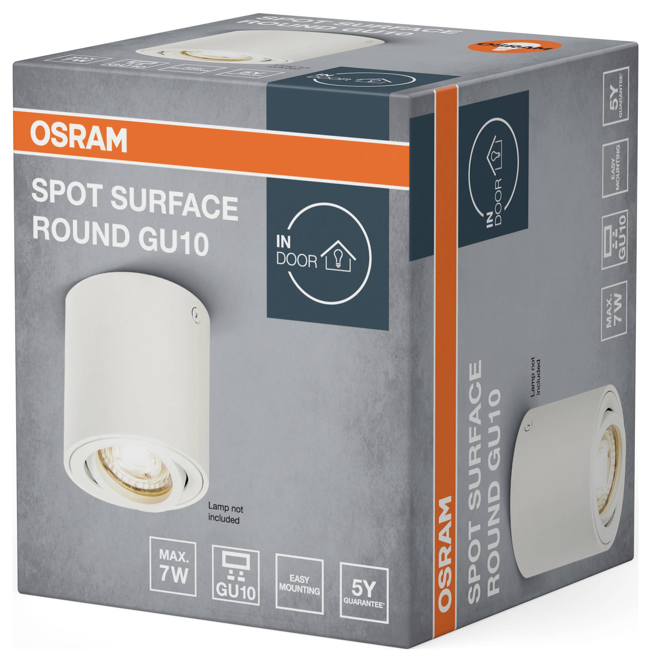 Настінний світильник OSRAM HOMELIGHTING, круглий, GU10, білий, 4099854446009, IP20