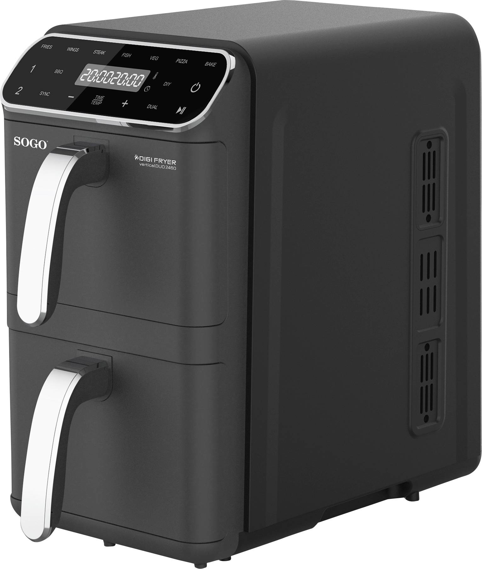 Фритюрниця SOGO Human Technology Baskets 5,5 л 1800 Вт чорного кольору, нержавіюча сталь