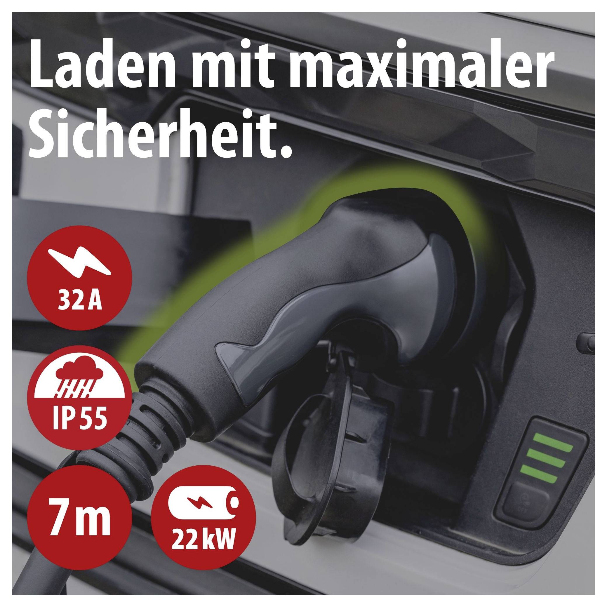 Зарядный кабель для электромобиля Brennenstuhl 1384000030, 7 м, подходит для использования на открытом воздухе, степень защиты IP6