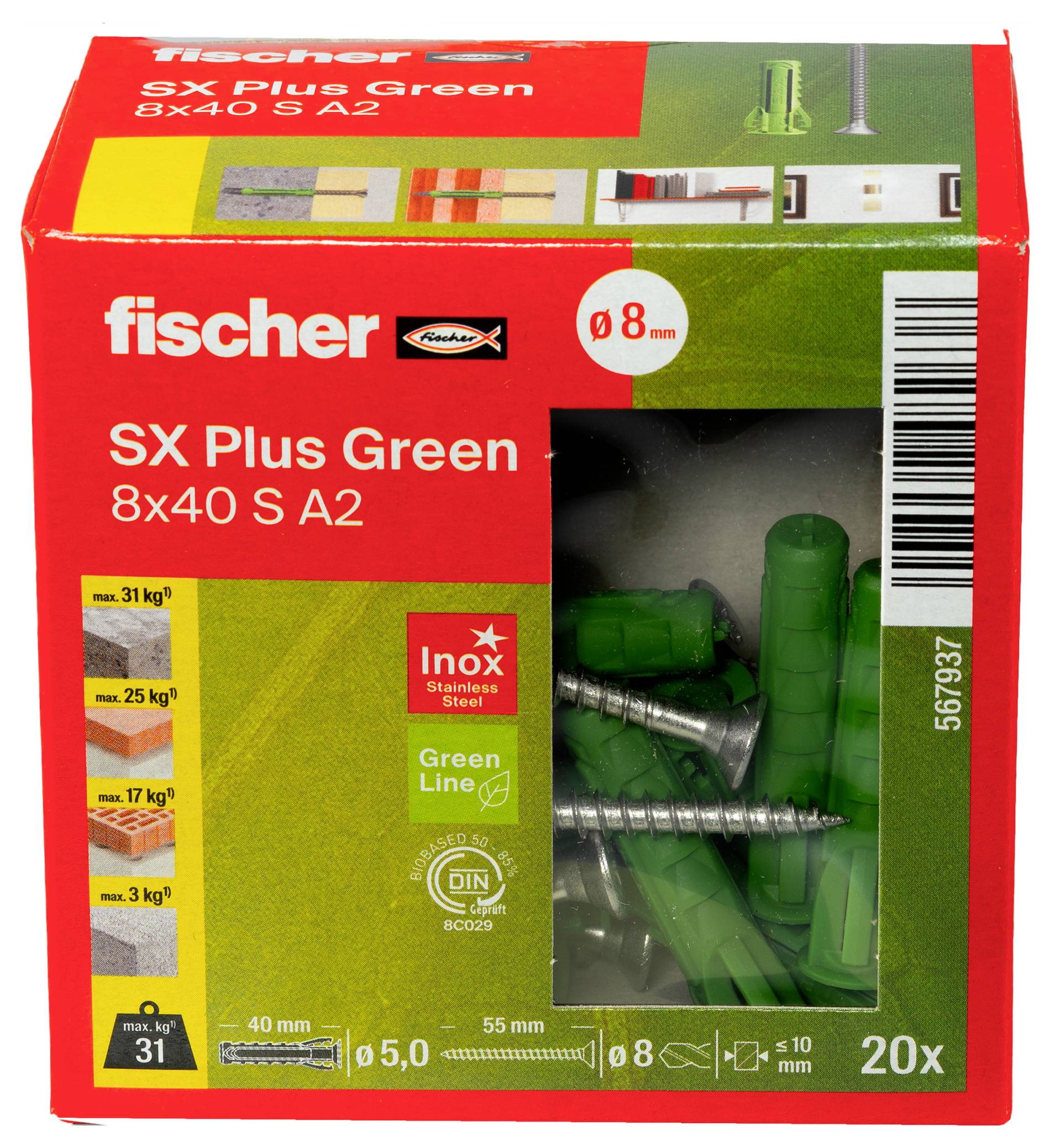 Fischer 567937 SX Plus Green Kołek 20 szt.-4
