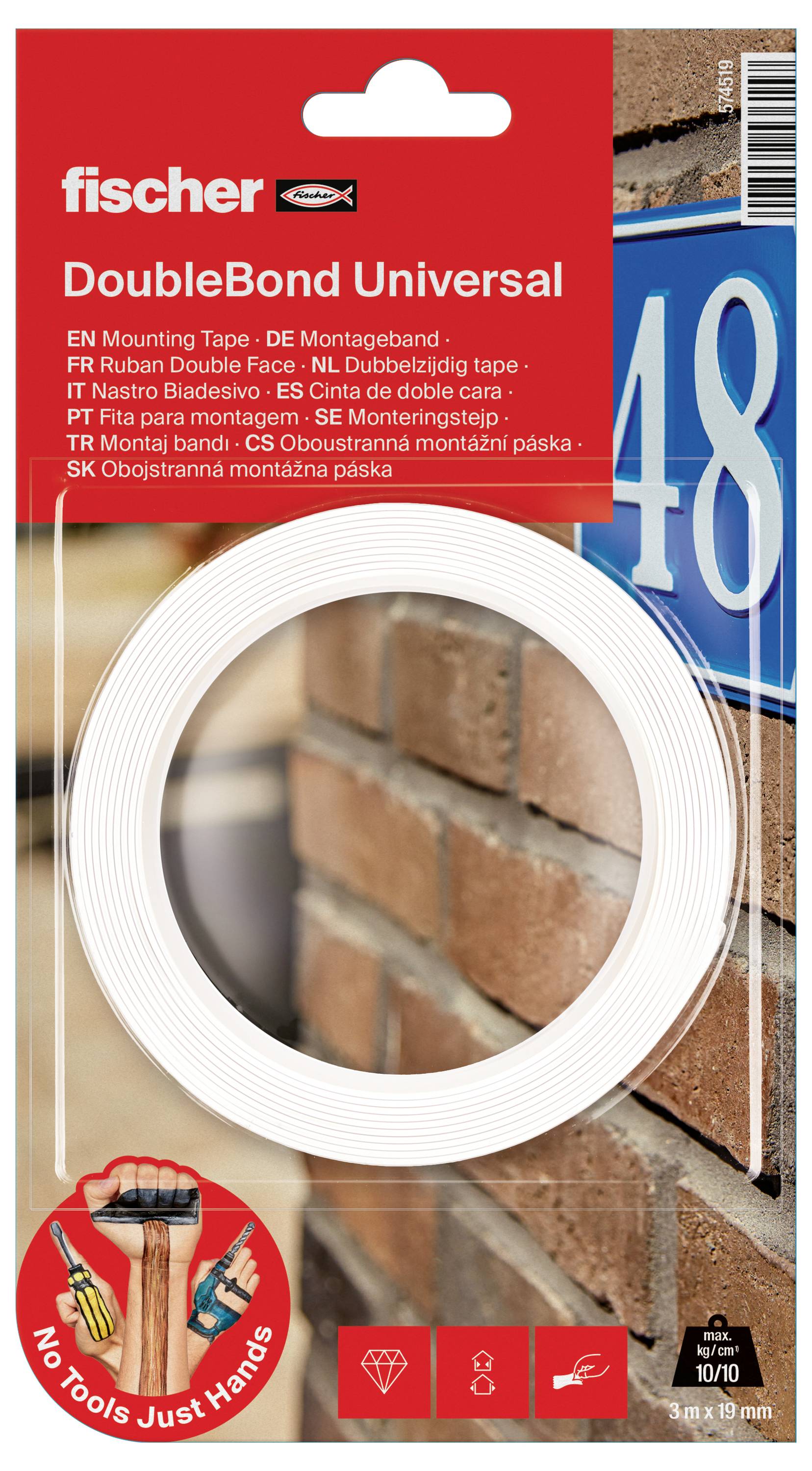 Монтажна стрічка Fischer 574519 (Д x Ш) 3 м x 19 мм 3 м 1 шт.