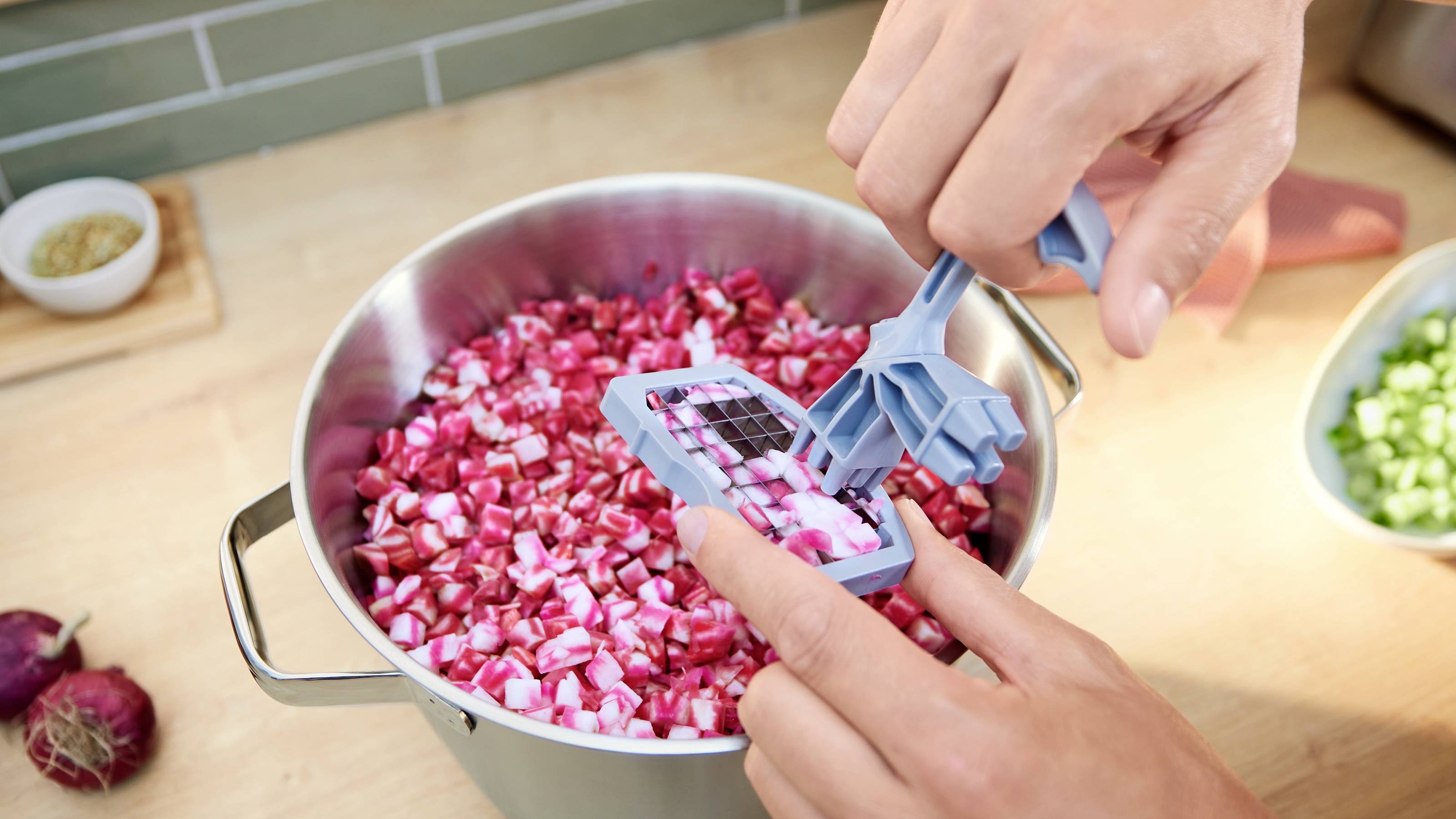 Obcinarka do kostek Bosch Würfelschneider für Bosch Küchenmaschine Serie 6 und 8, czarny, szary-7