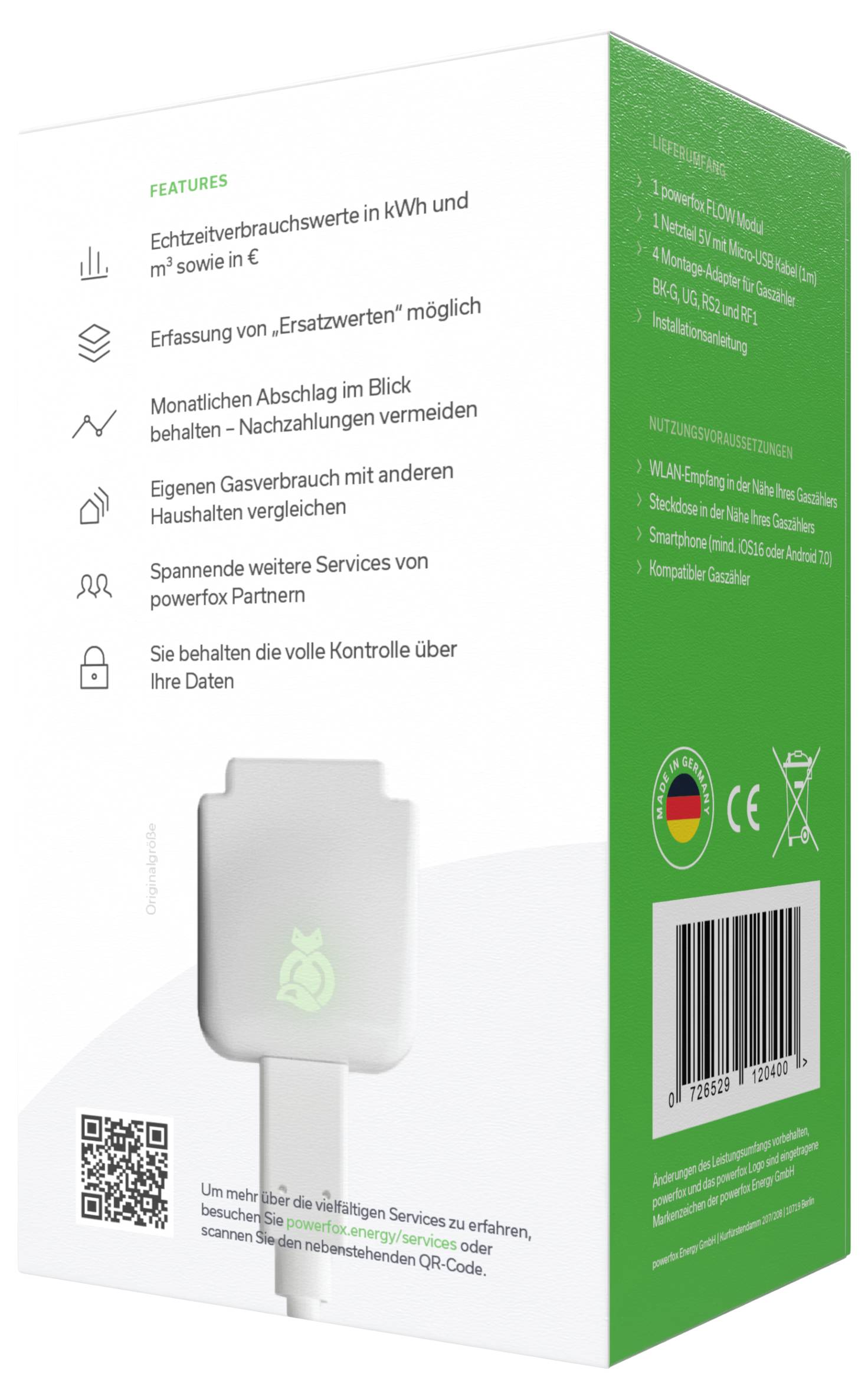 Licznik kosztów energii Powerfox powerfox FLOW PC202401-5