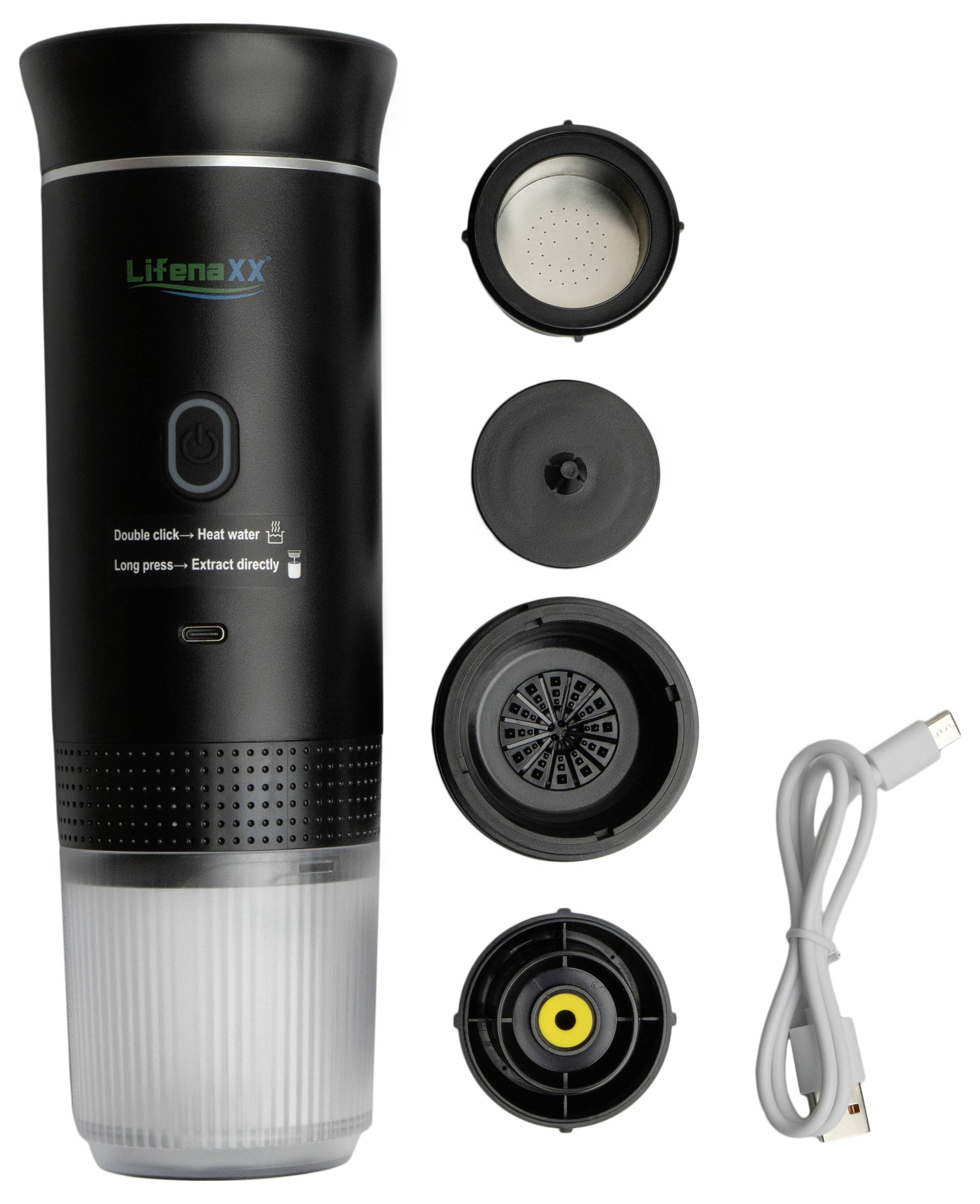 Кавоварка еспресо Lifenaxx 5315, чорна, 20 бар