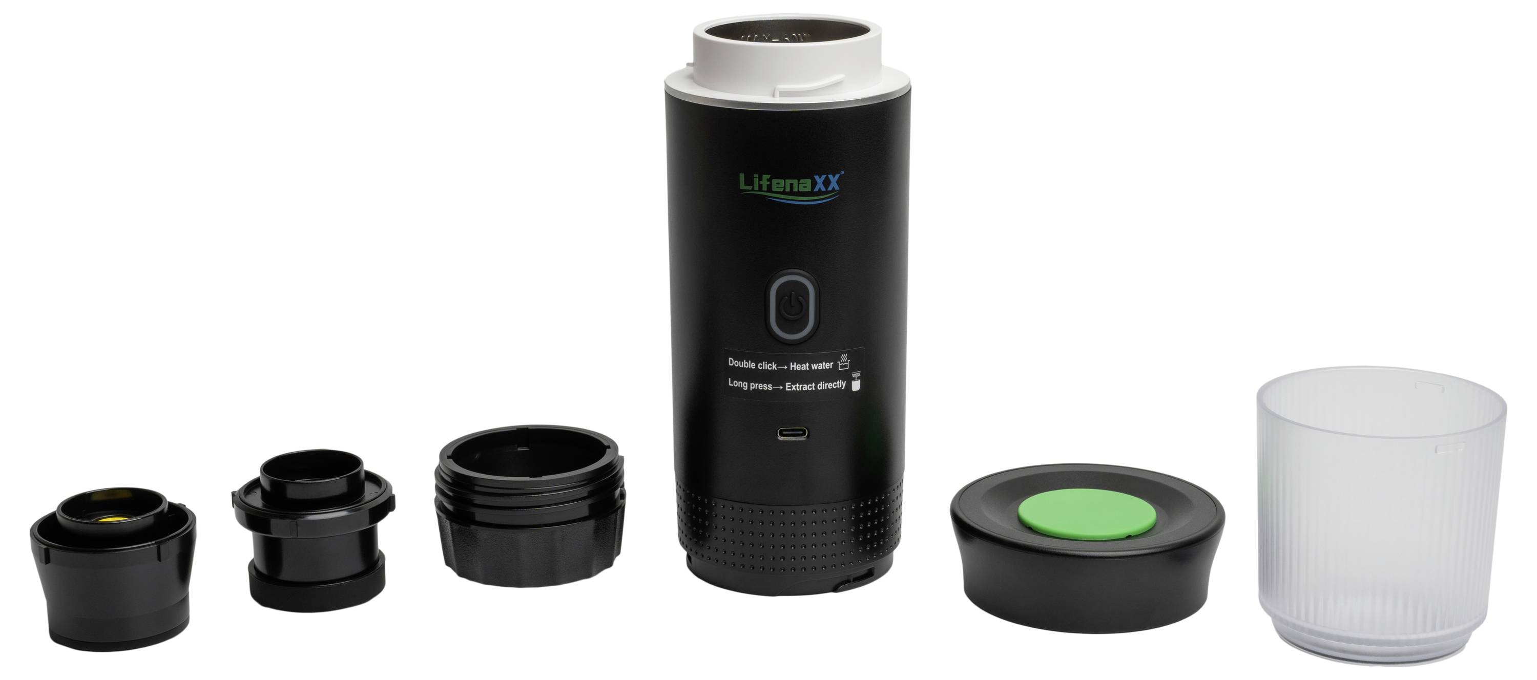 Кавоварка еспресо Lifenaxx 5315, чорна, 20 бар