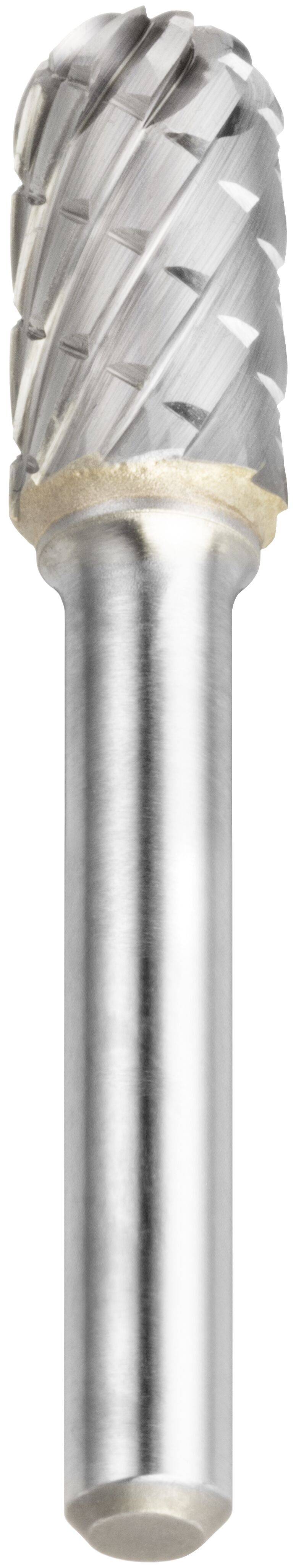 Cylindryczny metalowy wiertarz o spiralnym ostrzu tnącym, przeznaczony do precyzyjnego wiercenia w różnych materiałach.