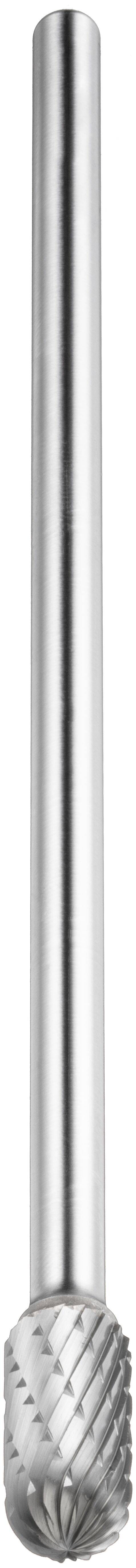 Cylindryczny metalowy narzędzie tnące z obrotową spiralną głowicą, używane do kształtowania, szlifowania i rzeźbienia w różnych materiałach.