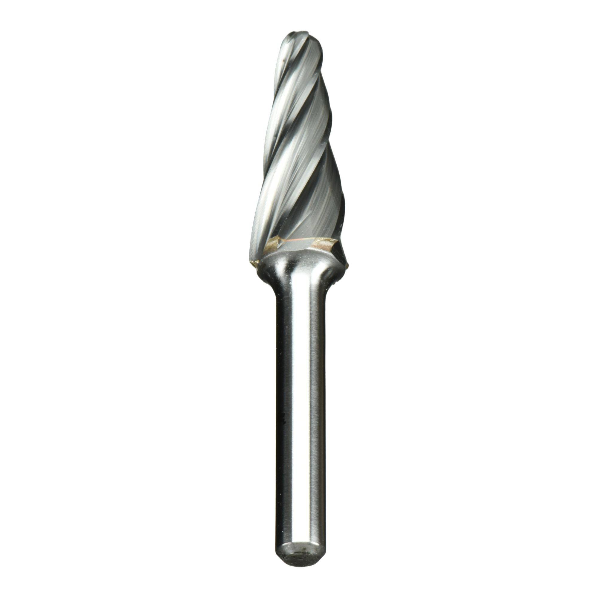 Cylindryczny, obrotowy frez ze stożkową, spiralnie wyciętą główką, używany do kształtowania, szlifowania lub usuwania materiału z powierzchni metalowych, drewnianych lub plastikowych.