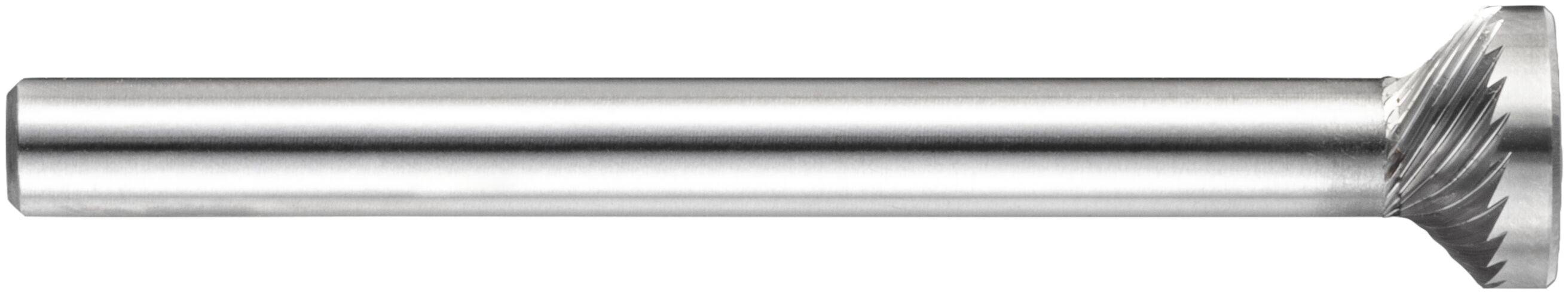 Metalowe narzędzie skrawające w kształcie walca z rowkowaną, stożkową głowicą, najczęściej stosowane w obróbce mechanicznej do cięcia lub kształtowania materiałów.