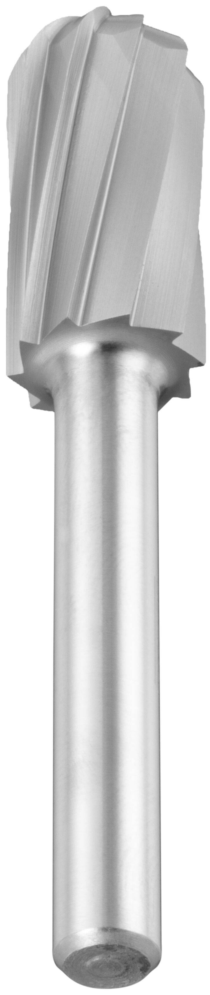 Walcowy wiertarz metalowy ze spiralnymi rowkami, używany w maszynach do precyzyjnego wywiercania otworów w różnych materiałach.