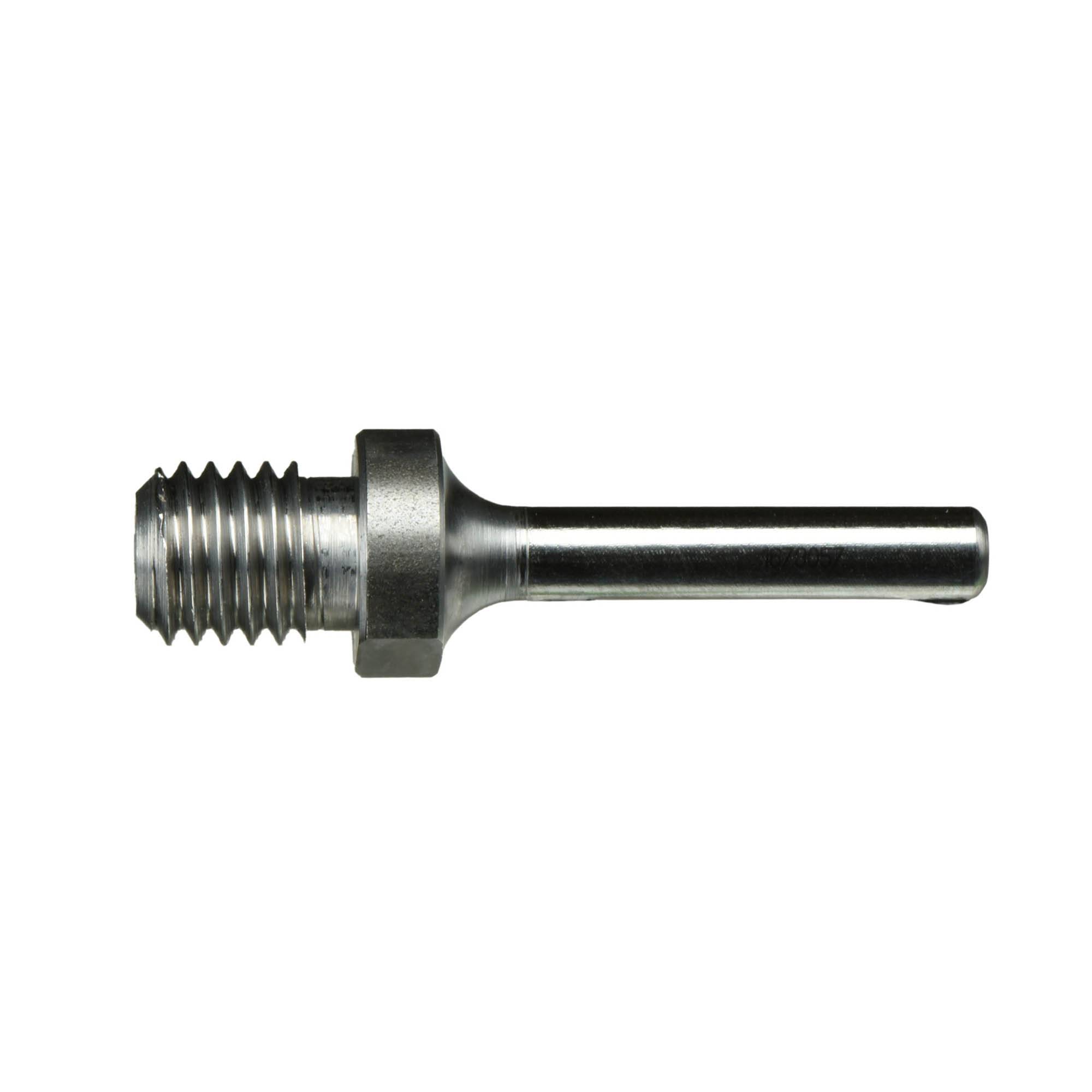 Śruba metalowa z gwintowanym końcem i gładkim cylindrycznym trzonem, stosowana do łączenia lub mocowania elementów w zespołach mechanicznych.