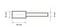 Rysunek techniczny obiektu cylindrycznego o wymiarach: 40 mm szerokości i wysokości dla podstawy; 40 mm długości, 8 mm szerokości dla rozszerzenia.