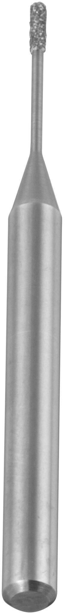 Cylindryczny metalowy narzędzie z wąskim, teksturowanym czubkiem, prawdopodobnie używane do precyzyjnych zadań lub grawerowania.