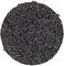 Okrągły kawałek czarnego materiału o szorstkiej, chropowatej powierzchni przypominającej gąbkę do szorowania.
