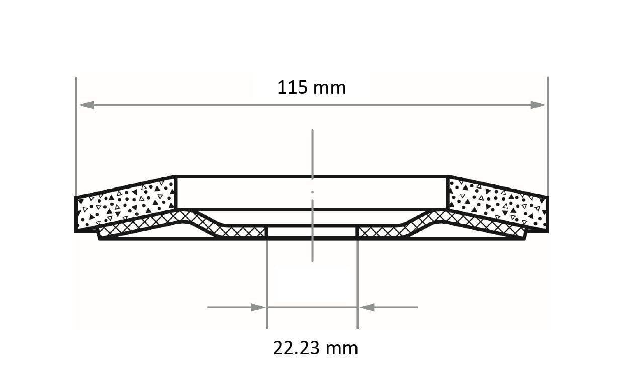 LUKAS-ERZETT A27181150401535 Пелюстковий шліфувальний круг Діаметр 115 мм Зернистість = 40 10 шт.