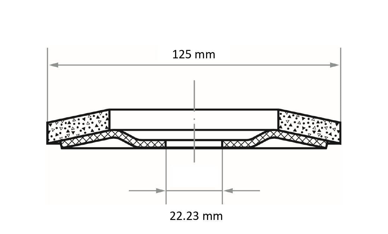 LUKAS-ERZETT A27181250801406 Пелюстковий шліфувальний круг Діаметр 125 мм Зернистість = 80 10 шт.