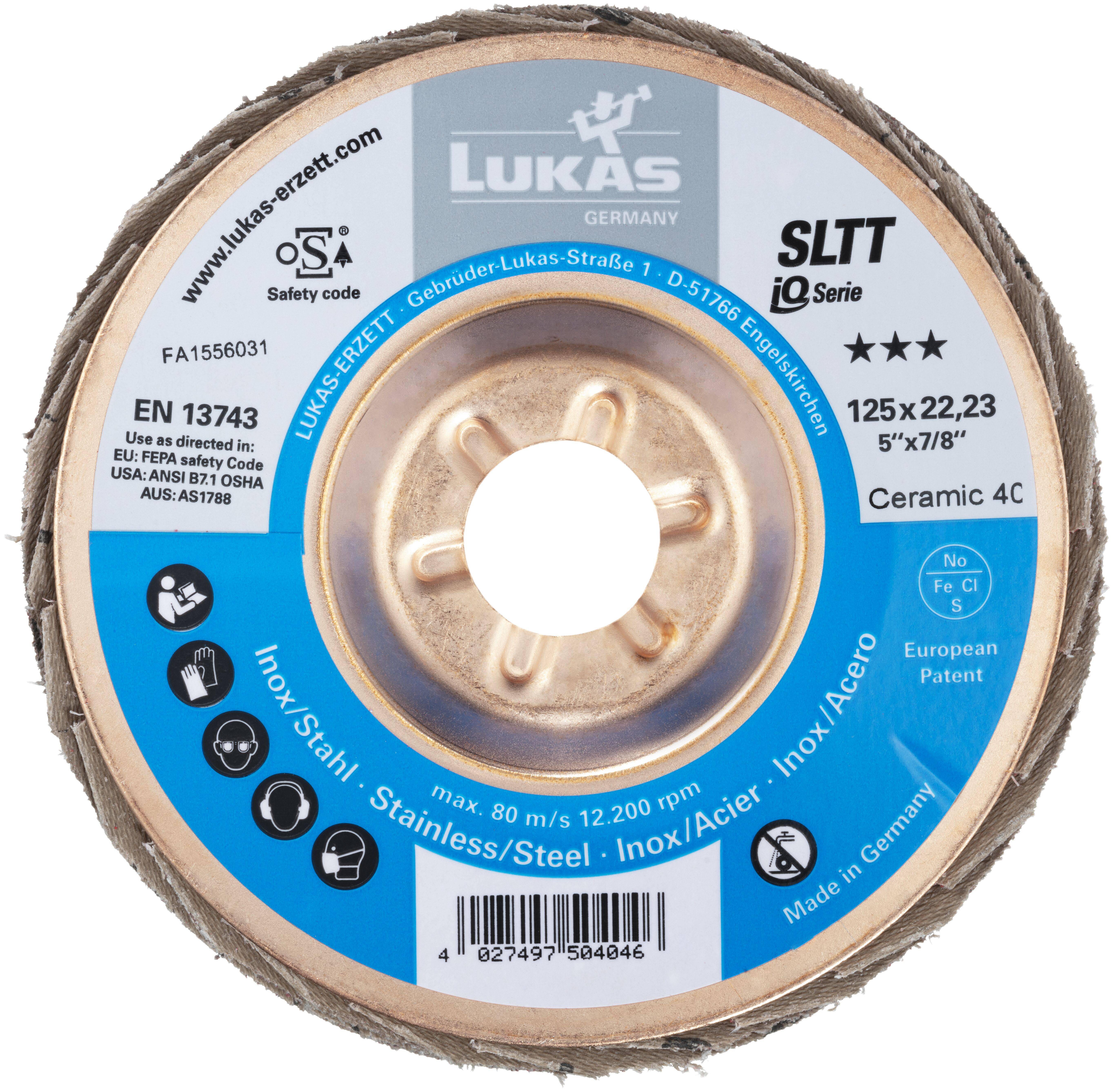 LUKAS-ERZETT A27201250400050A Пелюстковий диск Діаметр 125 мм Зернистість = 40 10 шт.