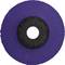 Tarcza ścierna z fioletową powierzchnią i czarnym środkiem, z okrągłym otworem, przeznaczona do szlifowania lub szlifowania.