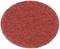Okrągła, czerwona tarcza ścierna stosowana do szlifowania lub szorstkowania powierzchni.