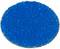 Okrągły niebieski dysk o chropowatej powierzchni, używany zazwyczaj do celów ściernych.