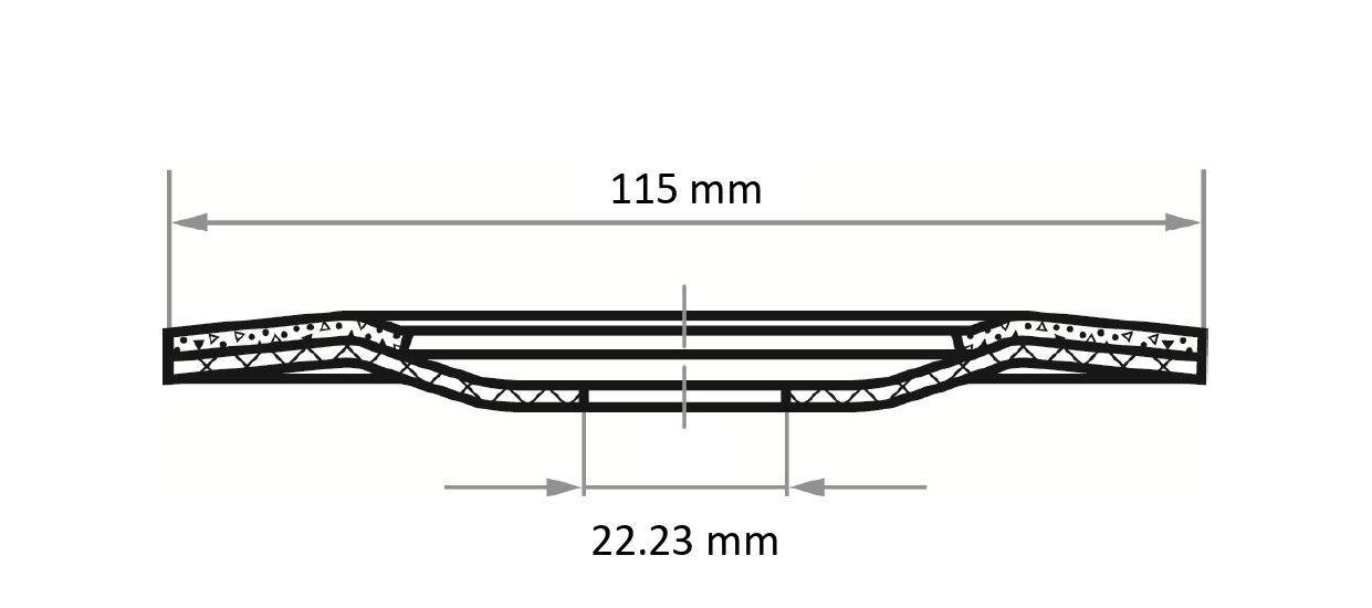 LUKAS-ERZETT A38351150364 SHF 115x22 C36 Tarcza szlifierska Średnica 115 mm Średnica otworu 22.23 mm 25 szt.-1