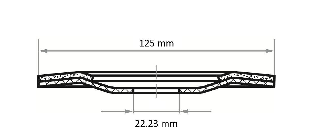 LUKAS-ERZETT A38351250244 SHF 125x22 C24 Tarcza szlifierska Średnica 22.23 mm Średnica otworu 22.23 mm 25 szt.-1