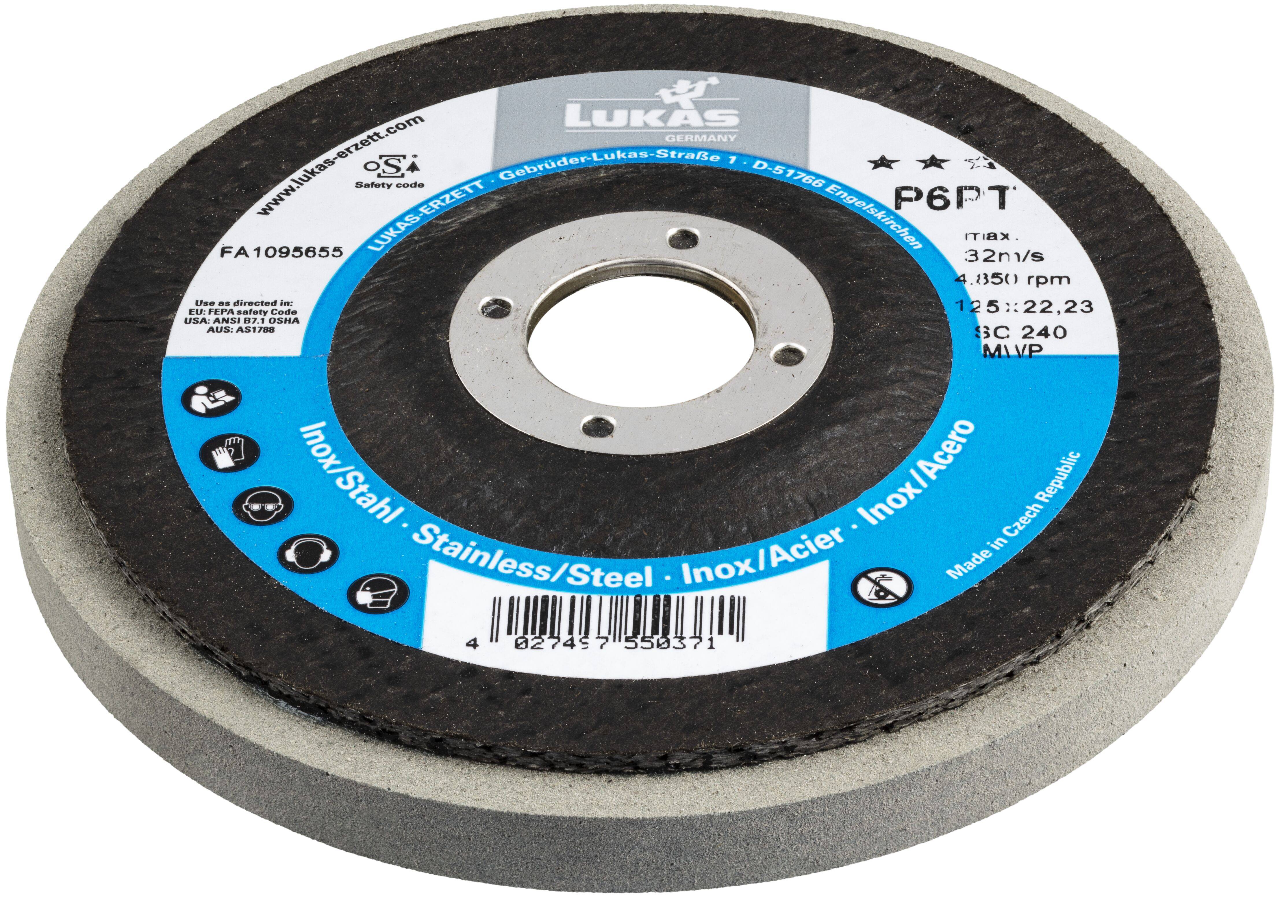 Zestaw tarczy ściernej LUKAS-ERZETT P6PT 125 SC 240 MWP A671612524014 5 szt.-1