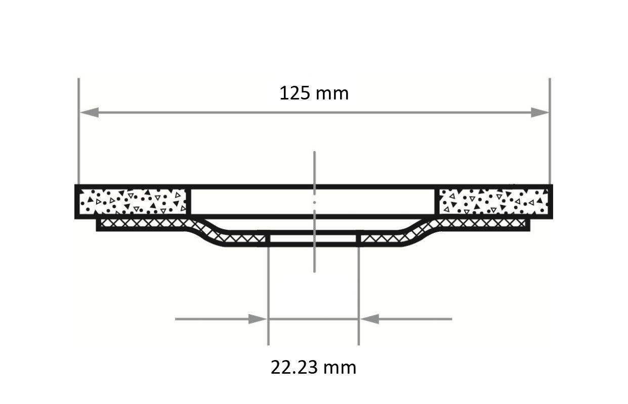 Zestaw tarczy ściernej LUKAS-ERZETT P6PT 125 SC 240 MWP A671612524014 5 szt.-5