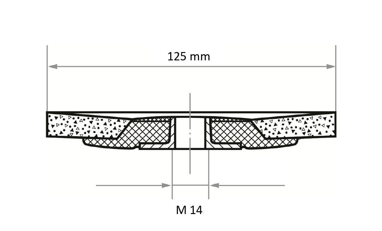LUKAS-ERZETT A672912504018 Tarcza lamelkowa Średnica 125 mm Wielkość ziarna=40 10 szt.-2