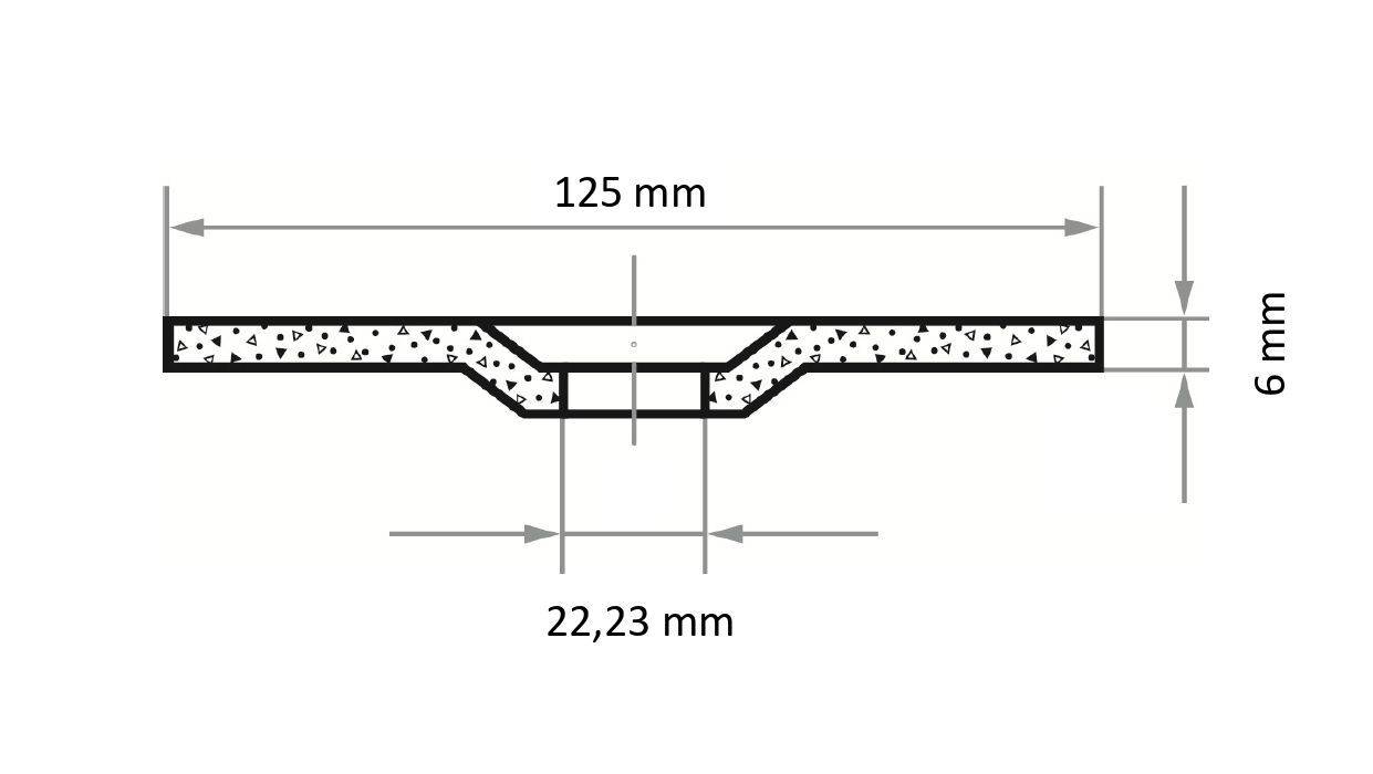 LUKAS-ERZETT AS000692V9802 T27 125x6,0x22,23 Tarcza szlifierska Średnica 125 mm 10 szt.-3