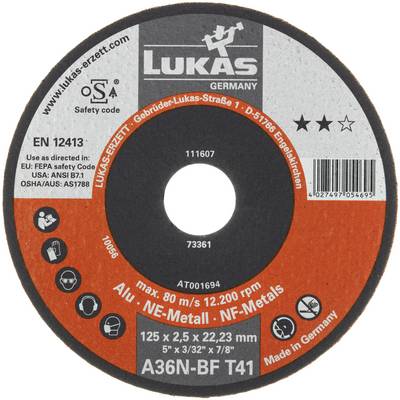 Zestaw tarcz tnących LUKAS-ERZETT T41 115x1,0x22,23 A60N-BF AT000920V9802 115 mm 50 szt.-0