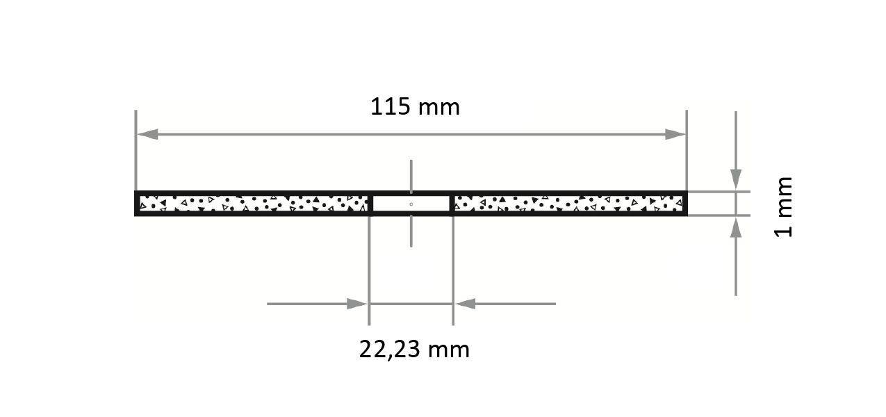 Zestaw tarcz tnących LUKAS-ERZETT T41 115x1,0x22,23 A60N-BF AT000920V9802 115 mm 50 szt.-1