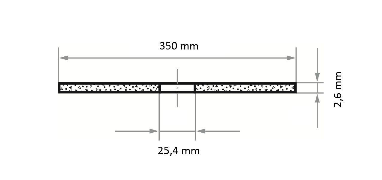 Zestaw tarcz tnących LUKAS-ERZETT T41 350x2,6x25,40 A36S-BF AT010029 350 mm 10 szt.-1