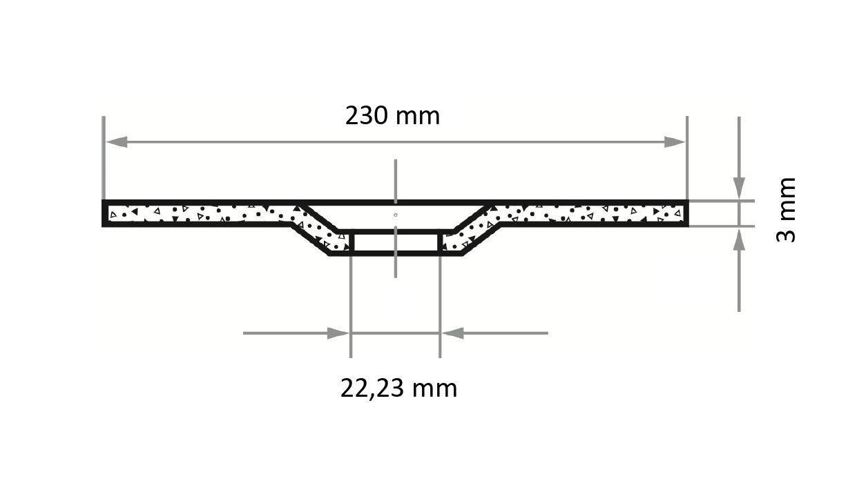 Zestaw tarcz tnących LUKAS-ERZETT T42 230x3,0x22,23 C24R-BF AT230030V980203 230 mm 25 szt.-2