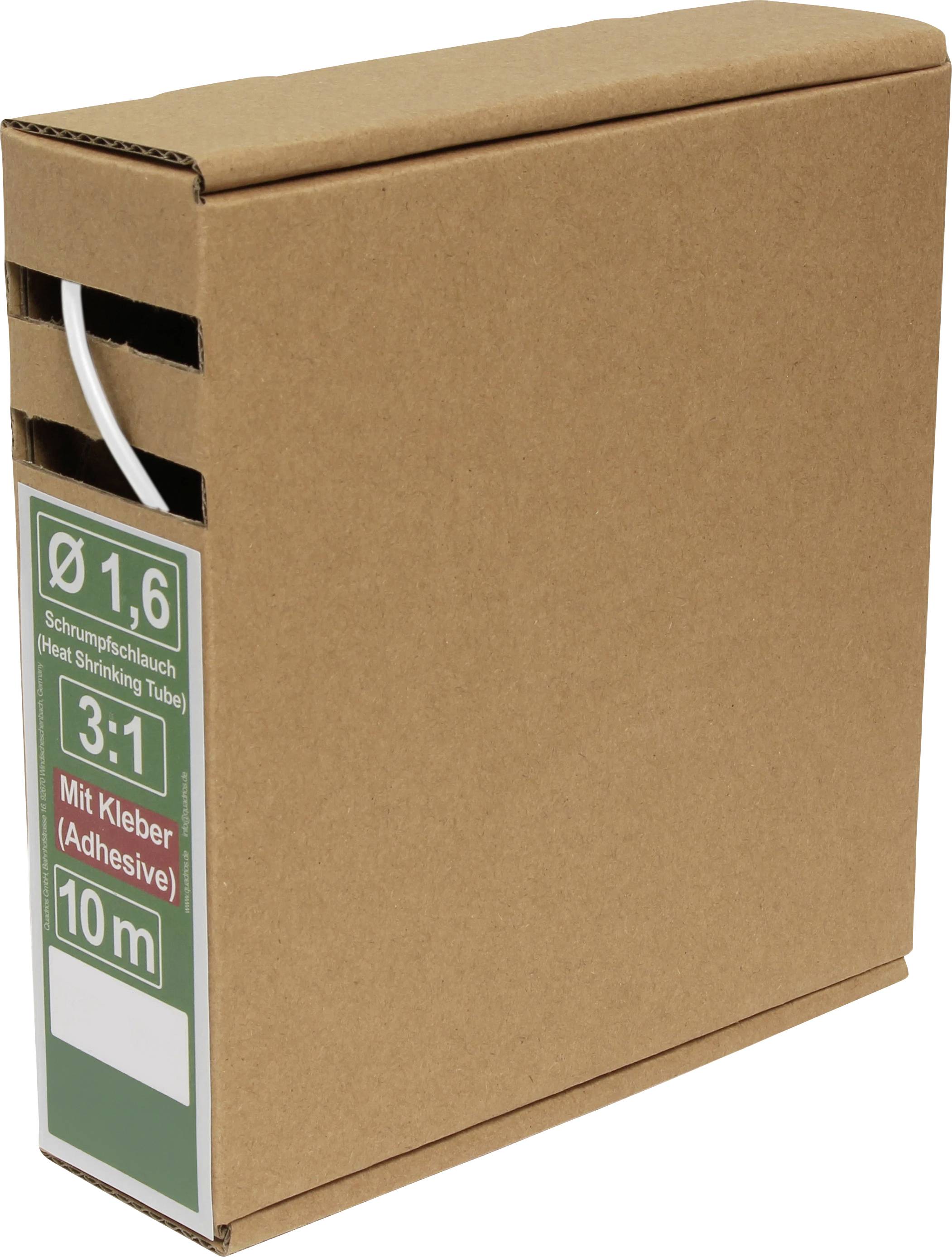 Термоусадочна трубка Quadrios 25CA484 з клеєм 25CA484, 3:1, від 1,6 мм до 0,5 мм, 10 м