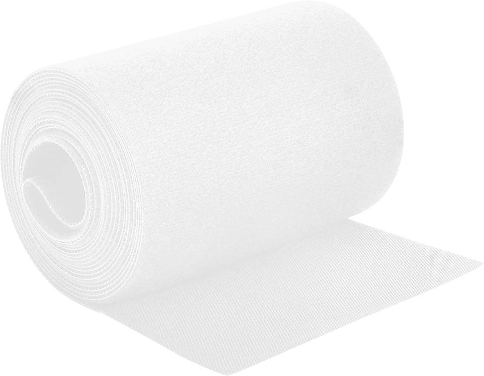 Лента-липучка Quadrios 25CA521 с петлями и крючками, белая. Количество единиц товара в погонном метре.