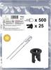 Akcesoria LED Quadrios 25O220 25O220, 3 mm, 2500 mcd, 525 części