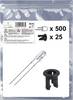 Akcesoria LED Quadrios 25O223 25O223, 3 mm, 8000 mcd, 525 części