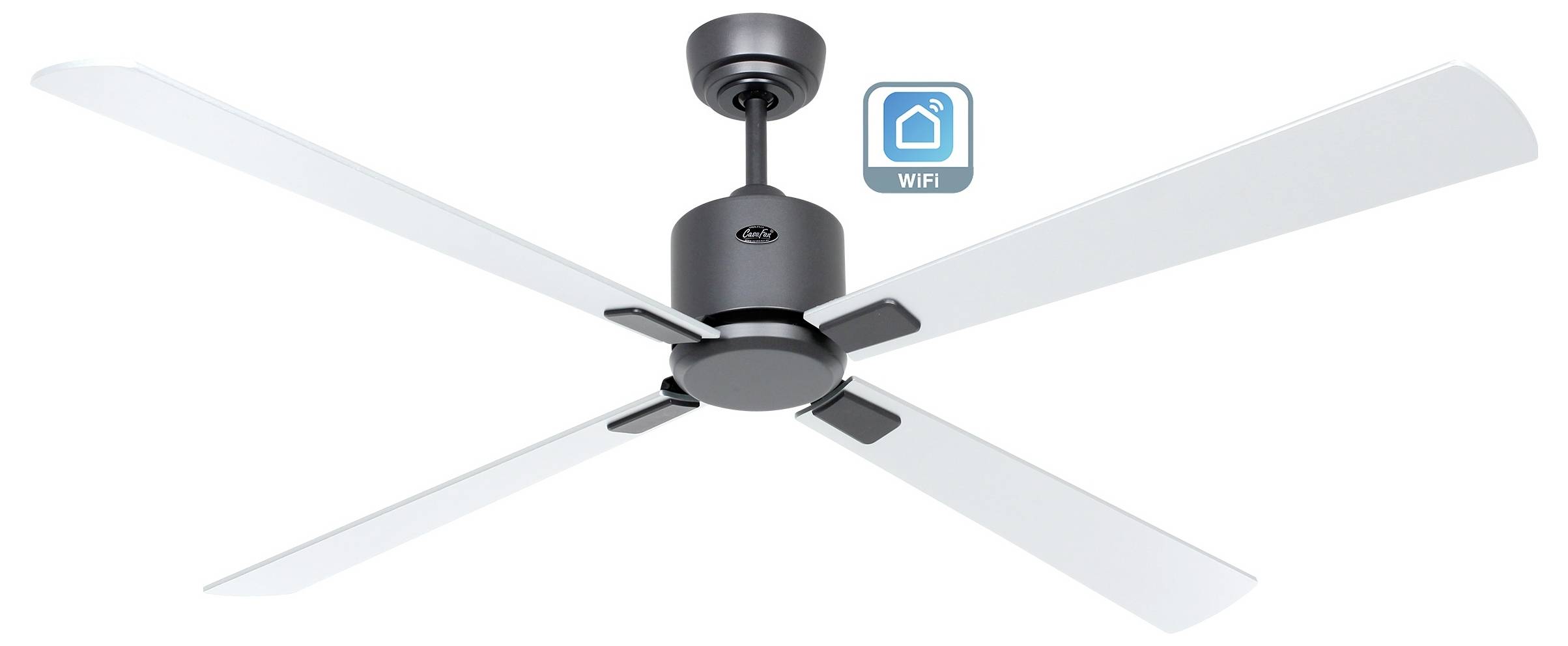 CasaFan ECO NEO III 152 BG-WN/SI WiFi Flügel Wenge/silber Wentylator sufitowy 27 W (Ø x W) 152 cm x 360 mm ciemnoszary p-1