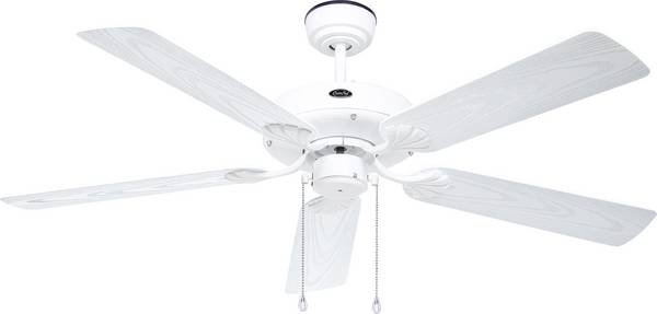 CasaFan CLASSIC OUTDOOR 132 WE-EW Flügel Kunststoff weiß Eiche Dekor Wentylator sufitowy  60 W (Ø x W) 132 cm x 345 mm biały tryb zimowy