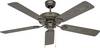 CasaFan CLASSIC OUTDOOR 132 BZ-EB Flügel Kunststoff braun Eiche Dekor Wentylator sufitowy 60 W (Ø x W) 132 cm x 345 mm brąz tryb zimowy