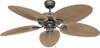 CasaFan CLASSIC OUTDOOR 132 BZ-PR Flügel Kunststoff Palme/Rattan braun Wentylator sufitowy 61 W (Ø x W) 132 cm x 375 mm brąz tryb zimowy