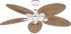 CasaFan CLASSIC OUTDOOR 132 WE-PR Flügel Kunststoff Palme/Rattan braun Wentylator sufitowy 61 W (Ø x W) 132 cm x 375 mm biały tryb zimowy