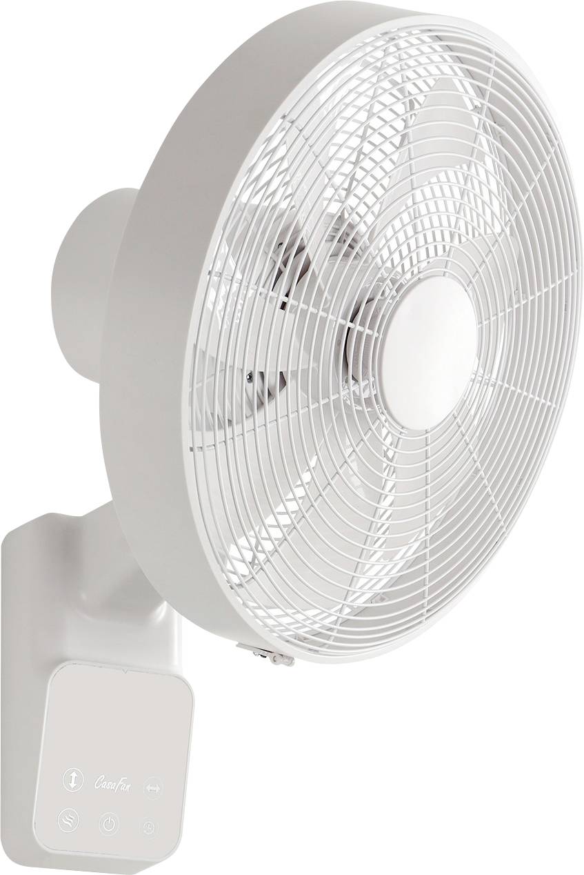 CasaFan AIROS ECO DESIGN WALL WE Настенный вентилятор 45 Вт (Ø x В) 404 см x 540 мм, белый, пульт дистанционного управления, тайме
