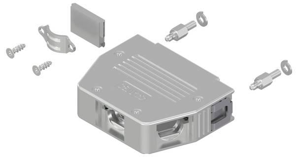 Замок Conec SnapLock 16-003220E Кількість контактів: 25 пластикові, металізовані 90°, 180° 1 шт.