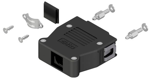 Замок Conec SnapLock 16-003260E. Количество контактов: 15, пластиковые, 90°, 180°, черный, 1 шт.