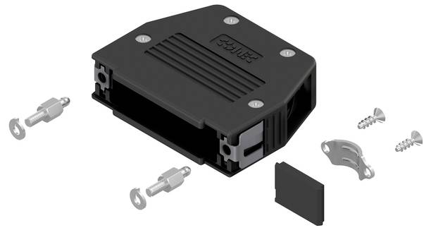 Замок Conec SnapLock 16-003270E Кількість контактів: 25 пластик 90°, 180° чорний 1 шт.