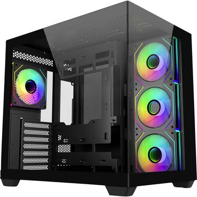 Cooler Master Elite 681 Midi Tower Obudowa do komputera czarny z 4 wentylatorami LED, z okienkiem-0
