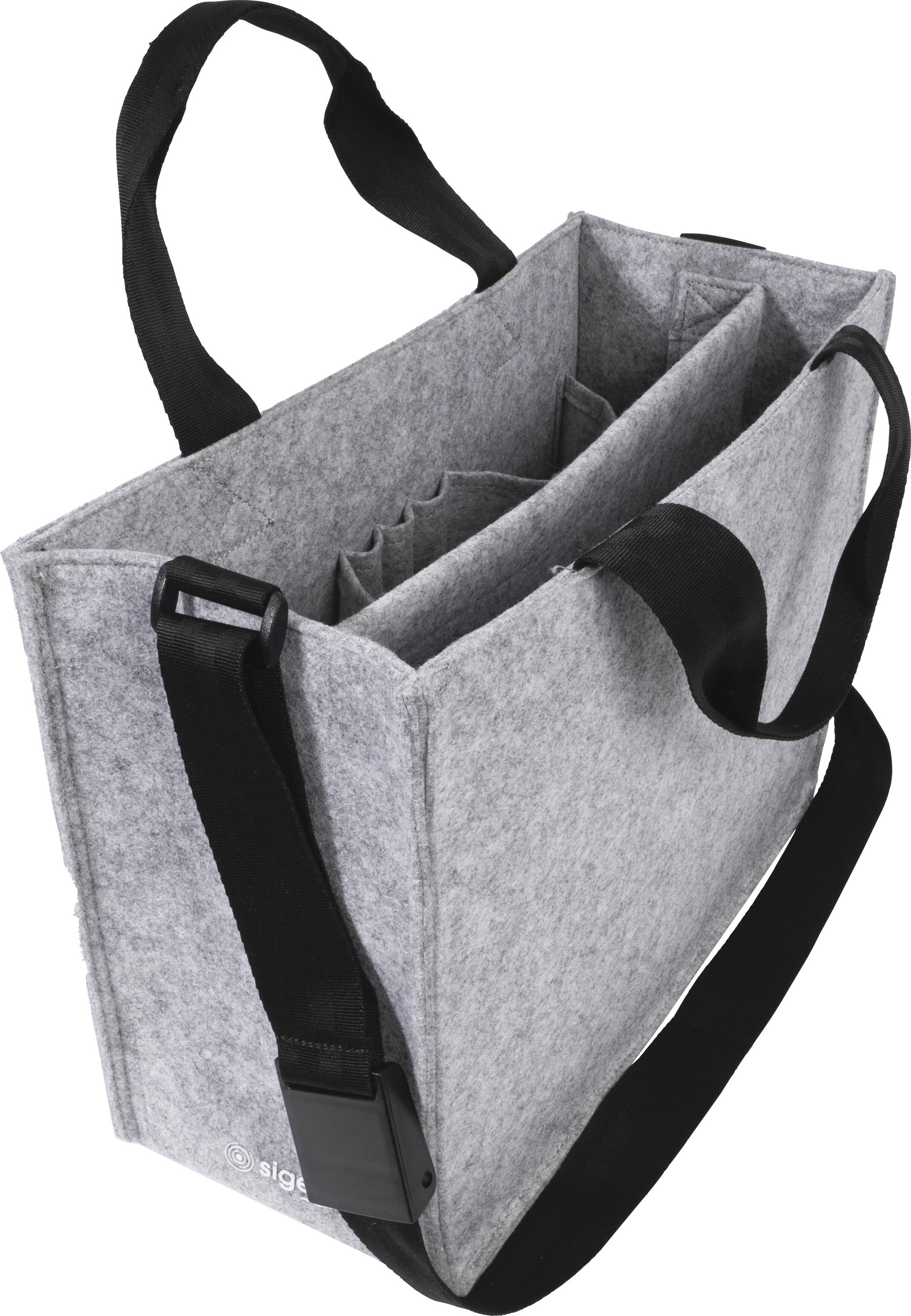 Сумка для ноутбука Sigel Desk Sharing Bag Classic M із синтетичного фетру, світло-сіра (Ш x В x Г) 36 x 28 x 15 см, підходить для 