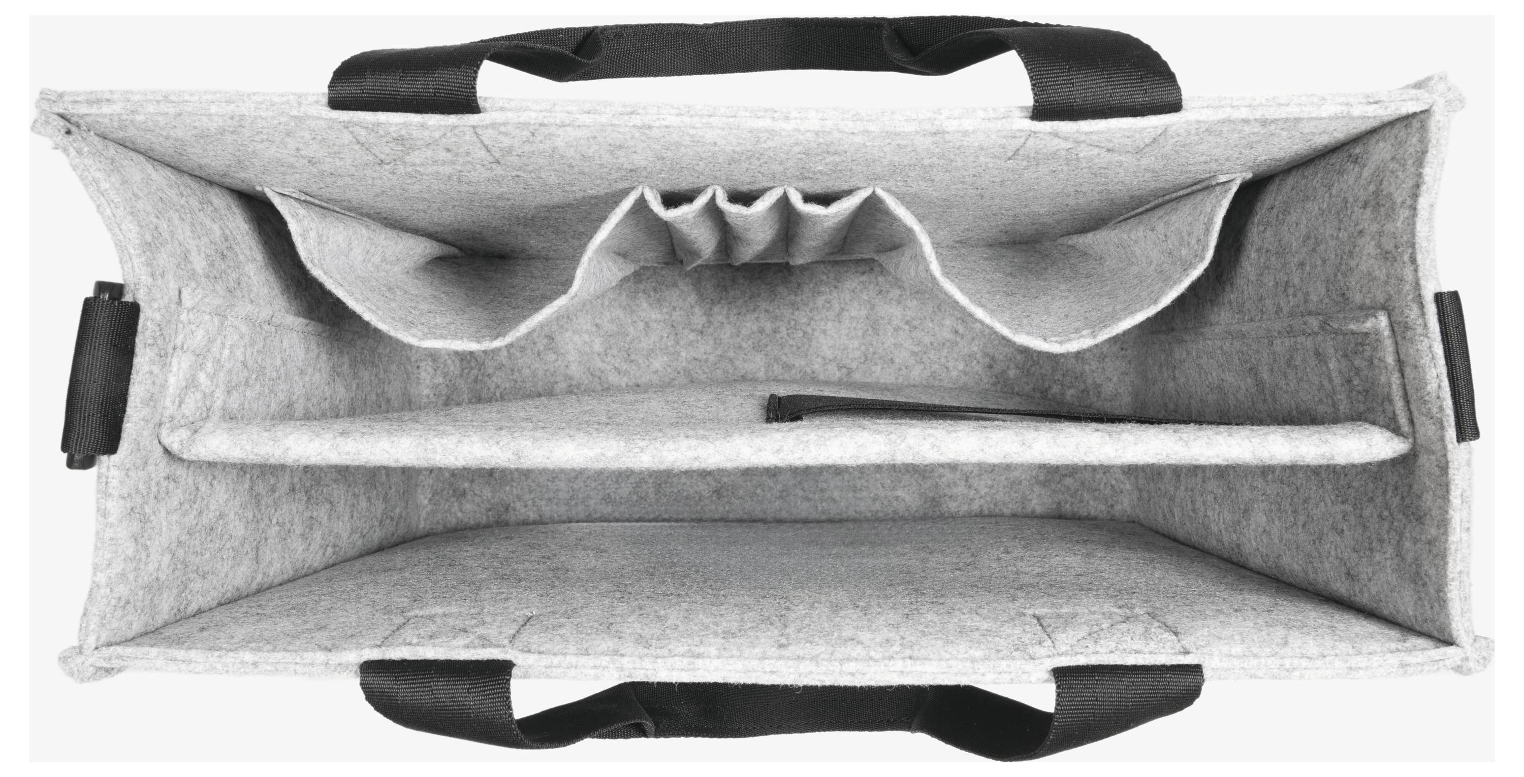 Сумка для ноутбука Sigel Desk Sharing Bag Classic M із синтетичного фетру, світло-сіра (Ш x В x Г) 36 x 28 x 15 см, підходить для 